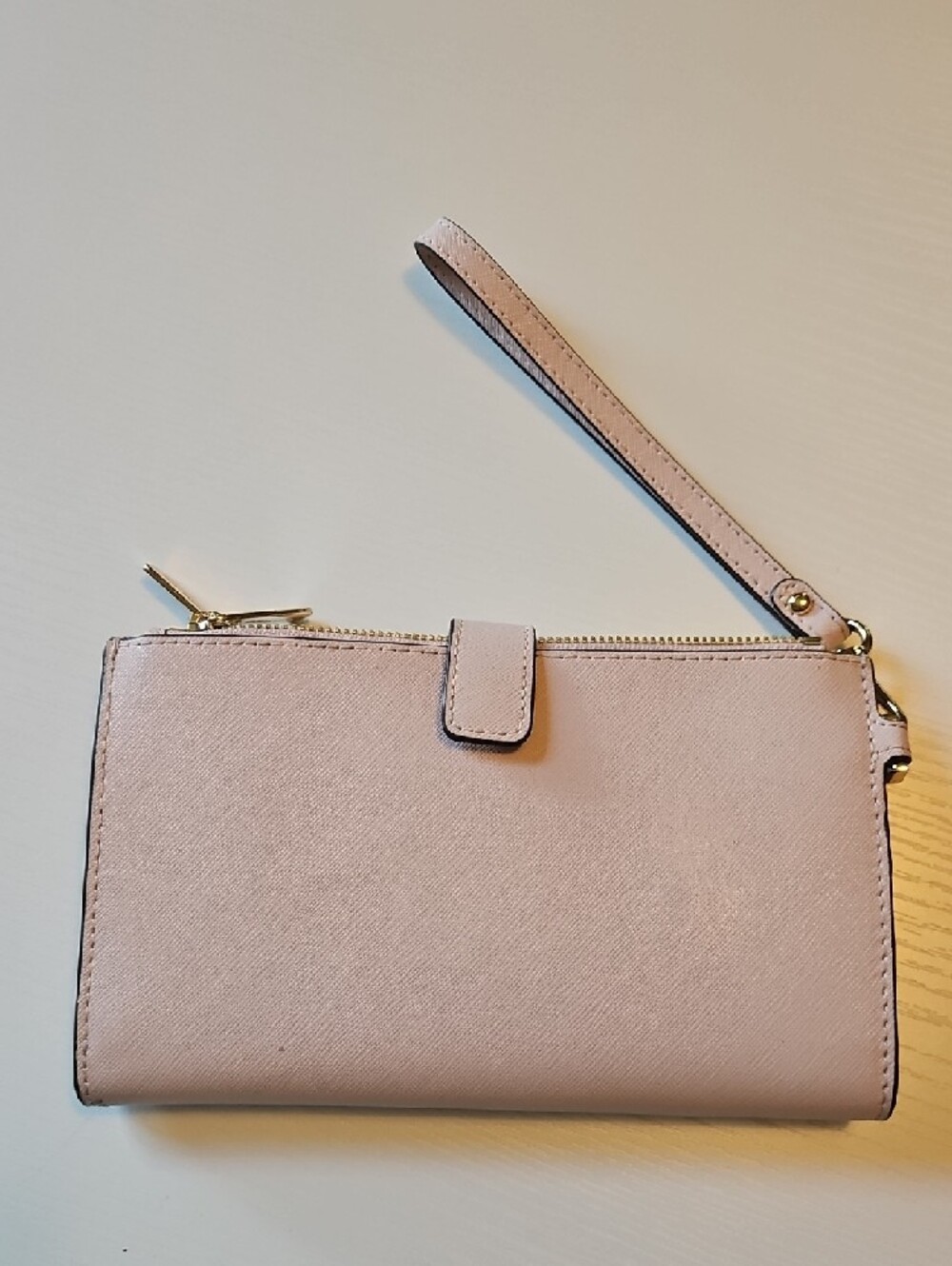 Michael Kors Pink Saffiano Wristlet Wallet with Gold Hardware - Picture 4 of 7
